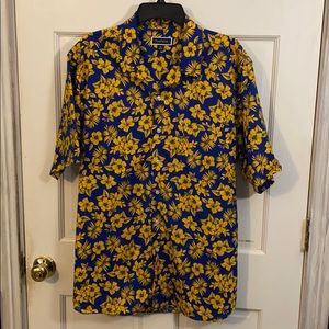 Club Room Blue/Yellow Hawaiian Shirt